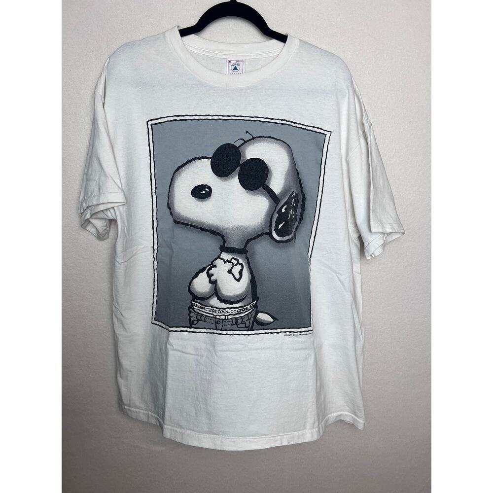 90s Vintage Snoopy As Joe Cool Calvin Klein Logo Spoof XL Peanuts Single Stitch